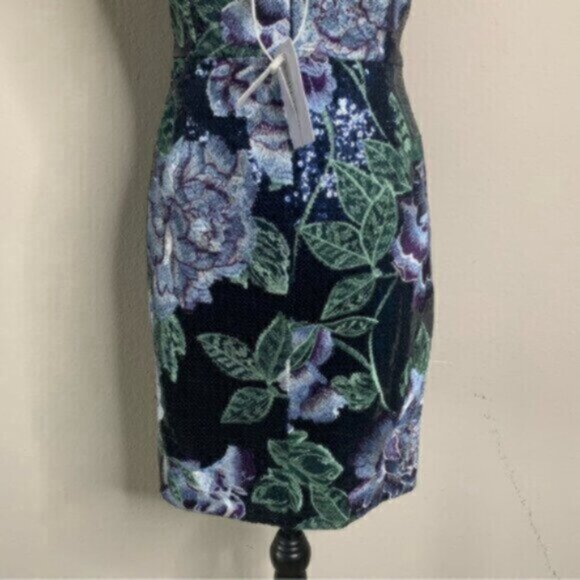 Marchesa Notte Strapless Sequin Mini Cocktail Dress - Picture 10 of 13